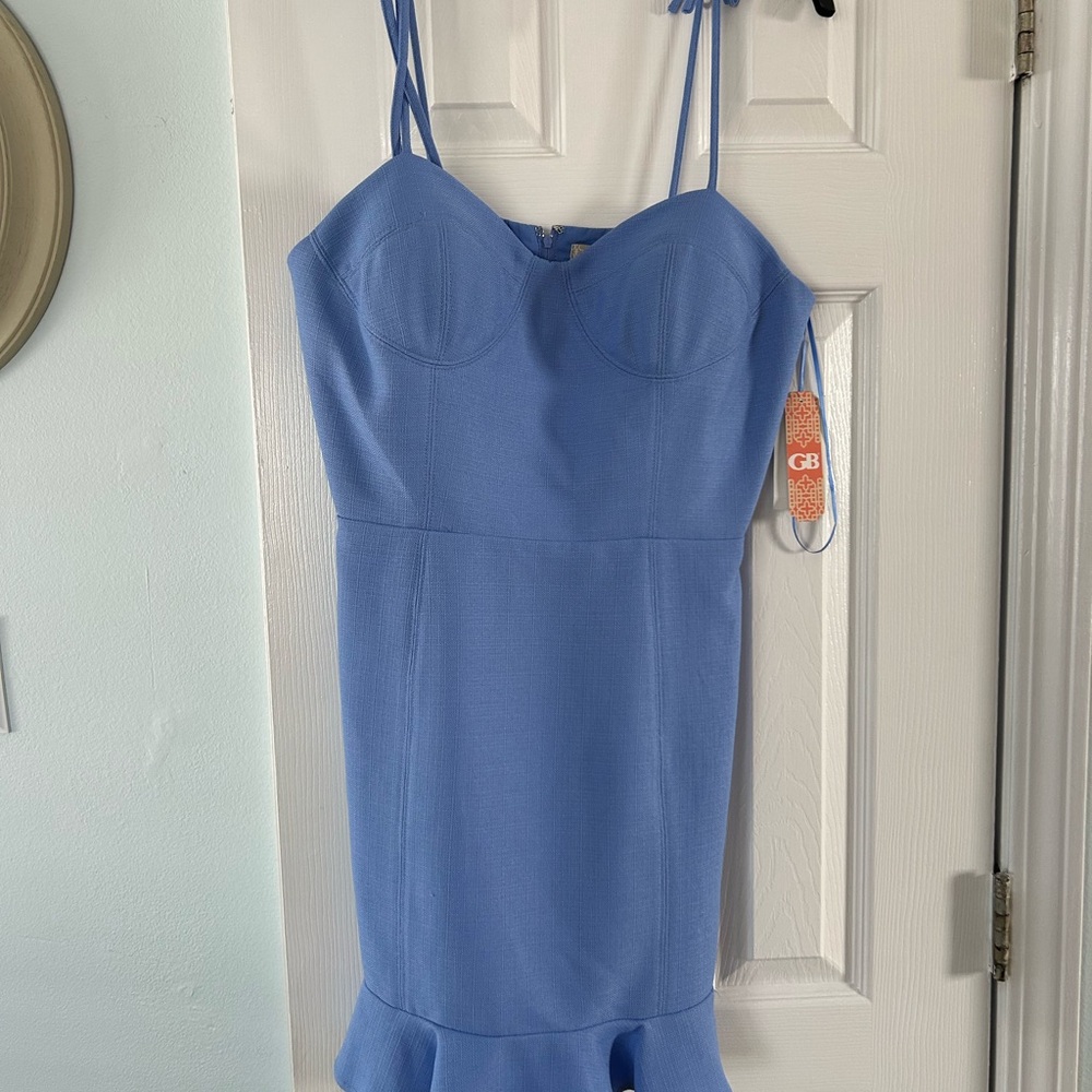 NWT. JUNIORS GB Blue Strappy Dress